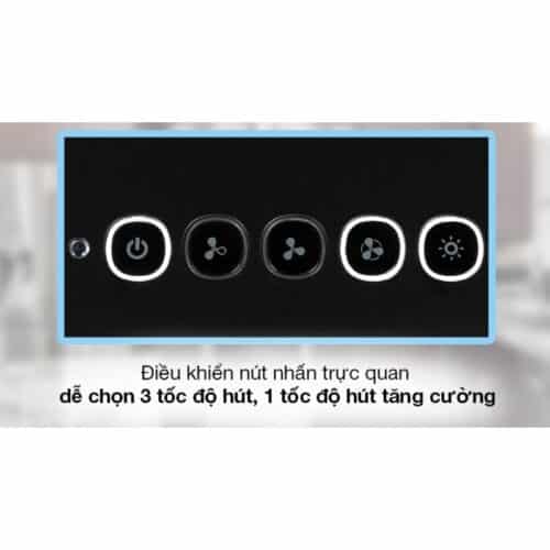 Bảng điều khiển Máy hút mùi gắn tường mặt kính vân Hafele HH-WVS90A 533.86.003