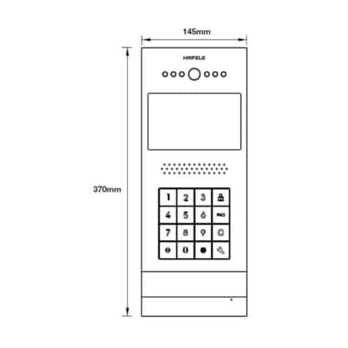 Màn hình chuông cửa Hafele SVM-740 959.23.086 2 Kích thước Màn hình chuông cửa Hafele SVM-740 959.23.086