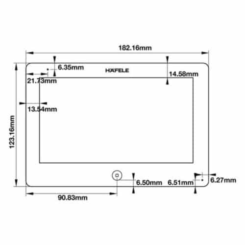 Màn hình chuông cửa Hafele SVM-770 959.23.082 5 Kích thước Màn hình chuông cửa Hafele SVM-770 959.23.082