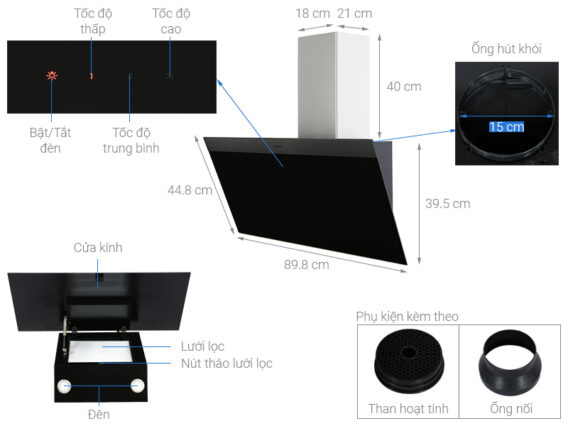 Thiết kế của Máy hút Hafele HH-WVG90C