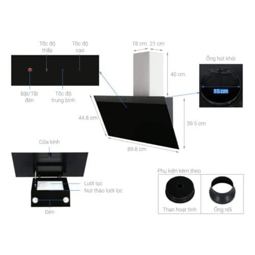 Thông số Máy hút mùi gắn tường Hafele HH-WVG90C 533.89.013
