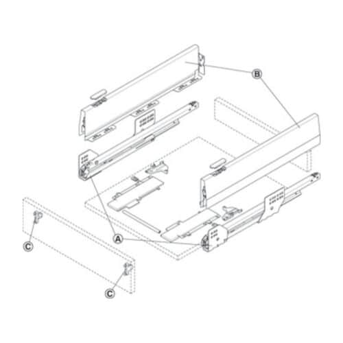 Bộ ngăn kéo Hafele 513.31.315 Matrix Box P35 PTO SC 16/115/1200/500 mm 5 Lắp đặt Bộ ngăn kéo Hafele 513.31.315 Matrix Box P35 PTO SC 16/115/1200/500 mm