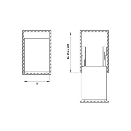 Bộ rổ gia vị, dao thớt Hafele Sonata 549.20.019 350mm