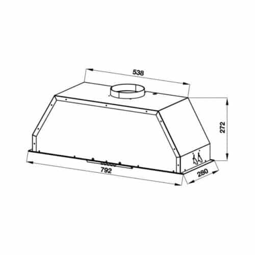 Máy hút mùi âm tủ Hafele HH-BI79A 533.80.038 3 Thiết kế của Máy hút mùi âm tủ Hafele HH-BI79A