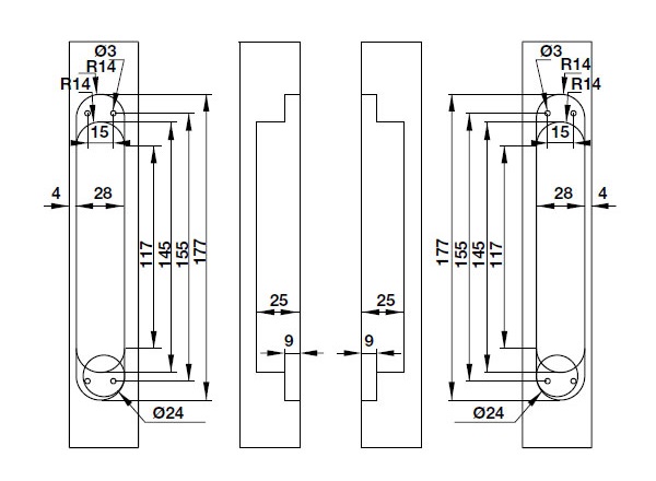 Bản lề cửa âm Hafele 927.03.023 7 Kích thước Hafele 927.03.023