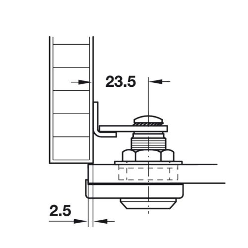 Vỏ khóa cho tay nắm cửa kính SYMO Hafele 233.42.601 4 Lắp đặt vỏ khóa cho tay nắm cửa kính SYMO Hafele 233.42.601