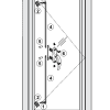 Phụ kiện cửa sổ mở quay ra ngoài nhôm Xingfa Hafele WDOP111