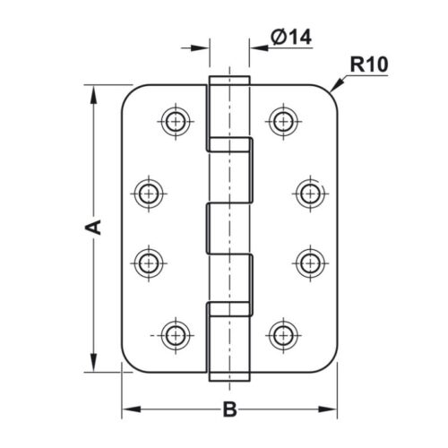 Bản Lề Lá Chống Cháy 2 Vòng Bi 120Kg Hafele 926.98.040 5 Kích Thước Bản Lề Lá Chống Cháy 2 Vòng Bi 120Kg Hafele 926.98.040
